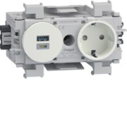 Steckdose 1-fach m.USB-Charger A+C15W GS16019016 