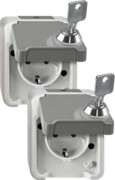 SCHUKO-Steckdose lichtgrau MEG2418-8029 