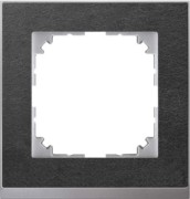 Decor-Rahmen 1-fach Schiefer/aluminium MEG4010-3669 