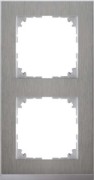 Decor-Rahmen 2-fach Edelstahl/aluminium MEG4020-3646 