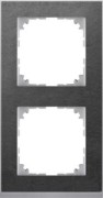 Decor-Rahmen 2-fach Schiefer/aluminium MEG4020-3669 