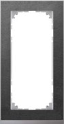 Decor-Rahmen 2-fach Schiefer/aluminium MEG4025-3669 