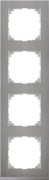 Decor-Rahmen 4-fach Edelstahl/aluminium MEG4040-3646 