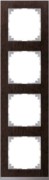 Decor-Rahmen 4-fach Wenge/aluminium MEG4040-3671 