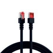 Patchkabel Cat.6 2xRJ45 mit S/FTP EC6000 15m sw 