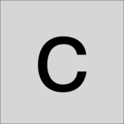 RZB Buchstabe C sw 120mm groß 99223.013.C 