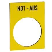 Anzeigeschild ge, NOT-AUS ZB2BY420001 