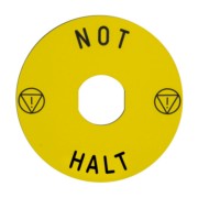 Not-Halt-Schild D=90 rund gelb ZBY8230 