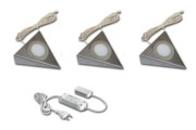 3er-Set LED-UB-Leuchte 2-LEDww eds+Trafo15W 61055931102 