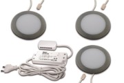 LED Einbauleuchte 3er-Set ww, edelstahloptik 3er Set #61060430002 