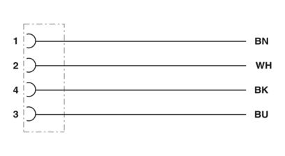Sensor-Aktor-Kabel M12 gewinkelt,4p.,5m SAC-4P-5,0-PUR/M12FR 
