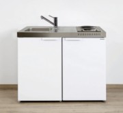 Miniküche Kitchenline weiß MK100KSEKFreBli 