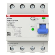 FI-Schutzschalter TypB 4P,63A,30mA F204B-63/0,03-4TE 