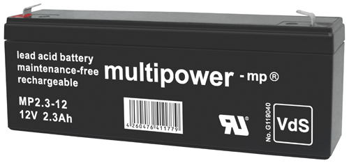 Multipower Blei-Akku MP2,2-12 Pb12V/2,2Ah 301074 