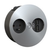 TWIST Steckdosenleiste Edelstahl-Optik 931.032 