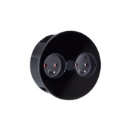 TWIST Steckdosenleiste 2xUTE 2m AEH sw 931.152 