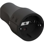 Montagekupplung 2p+Schutzkontakt sw 960.103 