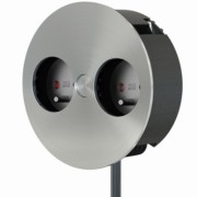 TWIST Steckdosenleiste 2S 2xUTE AEH Chrom 931.016 