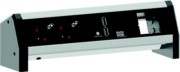 Steckdoseneinheit Desk1 sw,2xSchutz.USB,1xCM 902.0182 