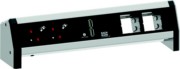 Steckdoseneinheit Desk1 sw,2xSchutz.USB,2xCM 902.0183 