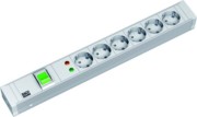 19Zoll Steckdosenleiste 6f 1,5HE,1xSchalter ÜSS 333.005 