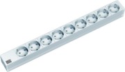 19Zoll Steckdosenleiste 9f 1HE 9xSchutzk. alu 333.401 