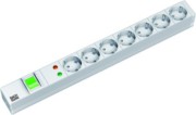19Zoll Steckdosenleiste 7f mit Schalter, alu 333.405 