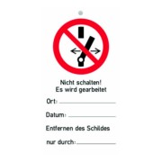 Wartungsanhänger nicht schalten 182738 (VE10) 