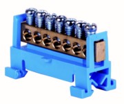 Nulleiterklemme N7, 7-pol. b BLAU 