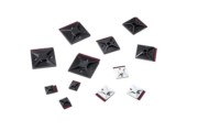Befestigungssockel 19x19mm,schw.,Kleber MB3APT-I PA66 BK 100 