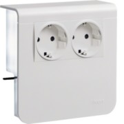 Geräteträger Std 2-fach 20x80mm verkehrsweiß SL20080900 vws 