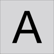 RZB Buchstabe A sw 120mm groß 99223.013.A 