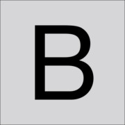 RZB Buchstabe B sw 100mm groß 99222.013.B 