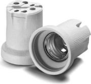 Fassung E40 Porz,ws,LP-Sich.,M5 107780 