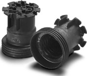 Fassung E27 Thermopl.,sw,Agw 504302 