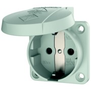 Schuko-Anbau-Steckdose 16A,2p+E,230V,gr 11030 