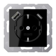 SCHUKO Steckdose mit USB Typ AC A 1520-15 CA SW 