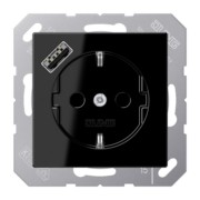 SCHUKO Steckdose mit USB Typ A 1520-18 SW 