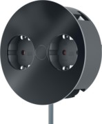 Steckdoseneinheit TWIST sw 2xSchutzk. 931.100 