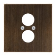 Abdeckung Mess/antik f. 2 Kleinsteckdosen ME 2962-2 AT 