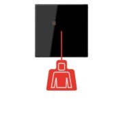 Zugtaster ohne Rahmen sw Schraubbefestigung NRS LS 0834 ZT 