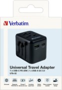 Verbatim Ladeadapter Univers-Travel UTA-02,100-250V 49544 
