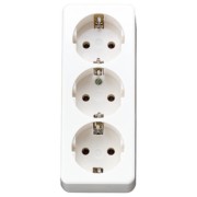 SCHUKO-Dreifach-Steckdose o.Zugentlastung, aws 10 S 23 LA WW 