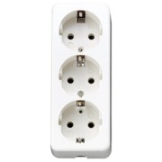 SCHUKO-Dreifach-Steckdose m.Zugentlastung, aws 10 S 23 L WW 