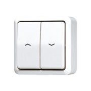 Jalousie-Wippschalter aws 10AX 250V Sch.1-pol. 609 VA WW 
