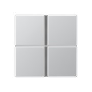 Tastensatz 4-fach alu komplett A 404 TSA AL 