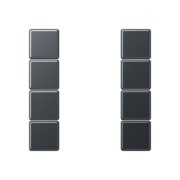 Tastensatz 4fach kompl anthrazit matt A 504 TSA ANM 