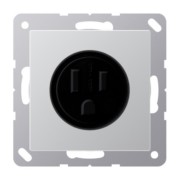 Steckdose alu 15A 125V Schutzkont. A 521-15 AL 