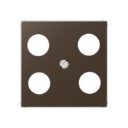 Abdeckung mokka f.4-Loch SAT-TV-Dose A 561-4 SAT1 MO 
