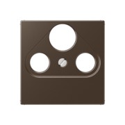 Abdeckung mokka f.3-Loch SAT-TV-Dose A 561 PLSAT MO 